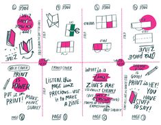 a diagram showing how to use different shapes and sizes for an art project or presentation