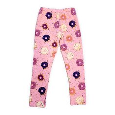 Toddler girl donut leggings made of medium weight fabric. content: 98% cotton 2% spandex Cute Cotton Leggings For Loungewear, Footless Tight Cotton Leggings, Fitted Cotton Footless Pants, Stretch Cotton Footless Tights, Footless Cotton Fitted Tights, Casual Pink Cotton Leggings, Trendy Pink Cotton Leggings, Stretch Cotton Tights, Casual Pink Footless Leggings