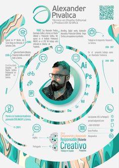 a man with glasses and beard in front of a circular graphic design that reads, alexnadi pivalicaa