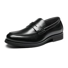 PRICES MAY VARY. Optimal Cushioning: Featuring a highly resilient memory foam insole, these penny loafers for men ensure every step you take is accompanied with maximum comfort and support. Soft Vegan Leather: Designed with a supple and smooth vegan leather upper that brings a sense of gentleness while adding a polished style to your outfits. Lightweight & Wear-Resistant: A flexible, textured EVA outsole with a 1.2-inch heel that ensures great wear resistance and keeps every gentleman walking wi Business Formal Shoes, Mens Slip On Loafers, Black Suede Loafers, Smart Casual Style, Business Party, Mens Shoes Black, Leather Loafer Shoes, Driving Loafers, Cole Haan Men