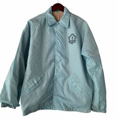 Vintage Turfer Windbreaker Mens Large Intervale Country Club Flannel Lined 70s. Interval Country Club Windbreaker by Turfer Vintage c 1970s-1980s Light blue windbreaker/ golf jacket Intervale CC logo on chest Raglan sleeve Lined in soft, lightweight cotton flannel Nylon shell Snap front Pockets Drawstring waist No size tag, tagging as Large Please Refer to Approximate Measurements: Pit to pit 23.5” Length center back from base of collar 29.5” Blue Windbreaker, Golf Jacket, Golf Jackets, Cc Logo, Cotton Flannel, Country Club, Puma Jacket, Raglan Sleeve, Size Tag