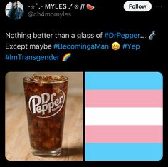 an image of a glass of dr pepper on twitter