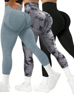 Seamless High Elasticity Sports Leggings Multicolor    Fabric Plain Regular High Stretch  Women Activewear, size features are:Bust: ,Length: ,Sleeve Length: Yoga Girls, Yoga Tights, Sport Leggings, Legging Sport, Yoga Girl, Seamless Leggings, Sports Leggings, Active Wear For Women, Women's Leggings