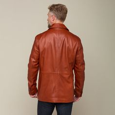 This rugged Safari Leather jacket is a vintage look that is sure to keep you warm while you brave the cold. Adorned with two upper pockets and two lower pockets, this piece enables you to pack as heavy or light in the cold as you like. Layer this Safari Jacket with a lightweight sweater or simple button down to achieve a dynamic look of western sophistication. Model is 6'1 and wearing size M. Handcrafted Boots, Handmade Boot, Safari Jacket, Lightweight Sweater, Suede Jacket, Leather Jacket Men, Leather Care, Light Weight Sweater, Vintage Look