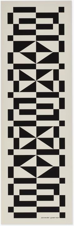 a black and white poster with geometric shapes