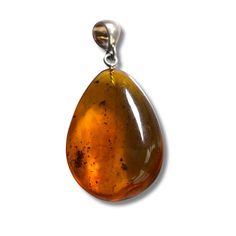 Natural Baltic Cognac Drop Amber Pendant Natural Baltic Cognac Drop Amber Pendant, 925 Sterling Silver Bail, with Inclusions. This Beauty is adorned with nature's inclusions, small treasures encapsulated in amber that whisper tales of ancient landscapes and the passage of time. 44X23mm. You will receive one Pendant. Arrives to your home with the "All About Amber" Brochure which includes care instructions. Luxury Elegant Baltic Amber Necklaces, Luxury Baltic Amber Necklace, Elegant Luxury Amber Necklaces, Unique Amber Teardrop Jewelry, Unique Teardrop Amber Jewelry, Amber Teardrop Cabochon Jewelry, Baltic Amber Hallmarked Jewelry, Teardrop Baltic Amber Necklace In Amber Color, Teardrop Baltic Amber Necklace