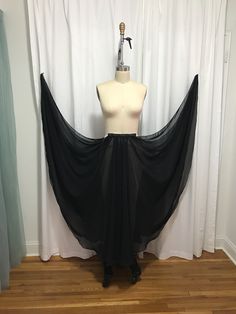 Chiffon panel skirt. Two panels, tear away. Fabric covered waist belt. Hook or magnetic clasp. Snap tape or hand sewn snaps. Please select color or contact me if you want a special custom color. Fitted Pre-draped Bottoms For Party, Pre-draped Flowy Long Skirt, Sheer Flowy Maxi Skirt For Evening, Sheer Flowy Evening Maxi Skirt, Sheer Maxi Skirt For Evening, Evening Sheer Long Maxi Skirt, Sheer Asymmetrical Evening Skirt, Evening Sheer Asymmetrical Skirt, Fitted Chiffon Tulle Skirt