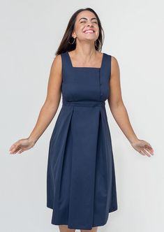 SHIPS MARCH 16! We think our Into the Blue Maternity Dresses are our best maternity work clothes creation to date. This luxury maternity blue dress has breastfeeding access, thanks to our designer breastfeeding panel. It's a chic, flattering style for the office, and a nice change from black. Made with Sustainable Italian fabric, this gorgeous piece is formal enough for the most professional occasion, with the femininity of a black tie party dress. Washable, petite friendly, perfect for travel, Elegant Spring Dresses Nursing Friendly, Elegant Spring Nursing Friendly Dresses, Chic Midi Maternity Dress, Blue Midi Dress With Pleated Fitted Bodice, Elegant Maternity Midi Dress, Elegant Maternity Dress With Fitted Bodice, Elegant Summer Maternity Midi Dress, Blue Fitted Bodice Midi Dress For Work, Blue Fitted Midi Dress For Work