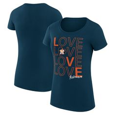 Celebrate your unwavering love for the Houston Astros with the Women's G-III 4Her by Carl Banks Navy Houston Astros Love Graphic Team Fitted T-Shirt. This stylish tee features screen-print graphics that proudly display your Astros pride, making it the perfect way to show your support at the stadium or on the go. Crafted from a comfortable combed ring-spun cotton and polyester blend, this fitted T-shirt ensures a flattering fit that will keep you comfortable throughout the game. Basketball Love, Team V, Women's Hockey, Love Graphic, Colorado Avalanche, Team T Shirts, Womens Basketball, New York Jets, Chicago Bears