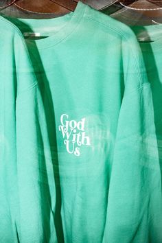 God With Us REMIX Sweatshirt – All The More Apparel Immanuel God With Us, Matthew 1 23, Thank The Lord, God With Us, Jesus Clothes, Preppy Sweatshirts, Christian Shirts Designs, Jesus Sweatshirts, Give Birth