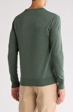 Made from a blend of cozy and performance yarns, this pullover offers polished comfort with a classic crew neckline. Crewneck Long sleeves 80% viscose, 20% polyester Hand wash, tumble dry Imported Green Fits, Nordstrom Store, Crew Neckline, Nordstrom Rack, Hand Wash, Nordstrom, Long Sleeves, Crew Neck, Long Sleeve