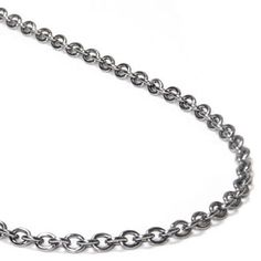 Titanium 3MM Rolo Necklace Chain Gunmetal Link Chain Necklace, Gunmetal Link Chain Necklaces, Gunmetal Chain Link Necklace With Silver Chain, Gunmetal Necklaces With Silver Chain In Chain Link Shape, Everyday Metal Necklaces With Rolo Chain, Gunmetal Silver-plated Chain Link Necklace, Classic Necklace With Chain Strap As Gift, Gunmetal Cable Chain Link Necklace, Classic Silver Jewelry With Chain Strap