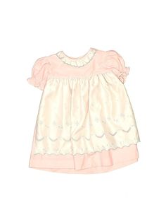 Ladybird Dress Size: 12-18 Month Ivory Skirts & Dresses - used. 65% POLYESTER, 35% COTTON, Ruffles, Short, Short Sleeve | Ladybird Dress: Ivory Skirts & Dresses - Used - Size 12-18 Month Cream Dress For Dress-up Occasions In Spring, Cream Short Sleeve Dress For Dress-up, Fitted Cream Dress For Dress-up, Fitted Cream Dress For Dress-up Occasions, Spring Holiday Dress With Ruffles For Dress-up, Spring Holiday Dress With Ruffles, Cream Ruffled Dress For Dress-up, White Holiday Dress For Spring Dress-up, Fitted Pink Holiday Dress For Spring