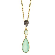 Gold Tear Drop Aqua Chalcedony Pendant от JewelsbyLuci на Etsy, $64.00 Aqua Chalcedony, Tear Drop, Charm Necklace