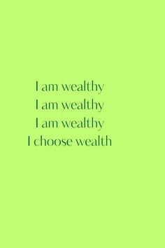 a green background with the words i am healthy, i am healthy and i choose health