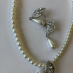 Welcome To Contact Me For Discount Bundles; Proudly Serve From Montana; Fast And Same Business Day Shipping; Only Sell Brand New, 3 Day Delivery; Classic White Necklace With Matching Earrings, Vintage Pearl Necklace, Vintage Wedding Jewelry, Pearl Necklace Vintage, Zircon Necklace, Oc Inspo, Nautilus Shell, Pearl Jewelry Necklace, Jewelry Pearl