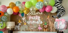 ✨Hand Painted Welcome Party Animals Banners✨ This listing is for this specific design only! If the artwork needs to be changed(colors,saying,etc), a custom listing will be required. SIZING:  All banners are 3 feet tall and the width can be anywhere from 4 to 8 feet long.  PRICING: 4ft $40 5ft $45 6ft $50 7ft $55 8ft $60 **PLEASE NOTE EXTREMELY DETAILED DESIGNS WILL COST MORE & WILL REQUIRE YOU TO PURCHASE A CUSTOM LISTING.** PAPER: All paper is high quality brown paper. If you would like white, Animals Party, Zoo Party, Specific Person, Welcome Party, Party Animals, Halloween Banner, Party Sign, Party Banners