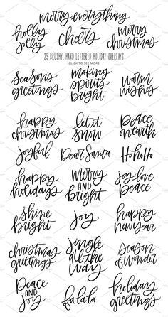 the 25 best handwritten holiday wishes for everyone to write on their christmas cards or gifts