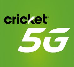 the cricket 5g logo is displayed on a green background with white letters and numbers