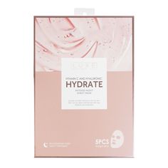 Luxe Hydrate Vitamin C & Hyaluronic Sheet Mask 5pcsIt’s all about moisture in the race for healthier looking skin. Manna Kadar’s luxurious sheet mask formulated with hyaluronic acid helps improve skin texture and adds moisture. Vitamin C helps reduce skin discoloration, and add brightness to dry dull skin.DirectionsUnfold sheet mask and apply to clean dry skin. Once mask is applied, allow it to penetrate skin for 15 minutes. Remove mask, and rub excess product directly into skin. For best result Skin Care Mask, Skin Discoloration, Improve Skin Texture, Skin Texture, Sheet Mask, The Race, Dull Skin, Improve Skin, Beauty Shop