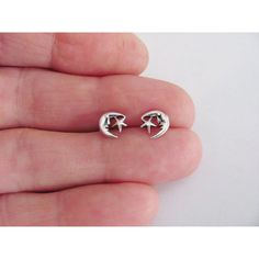 "Sterling Silver 8mm Moon and Star post stud earrings. Size is approximately 925 A B O U T We offer high quality jewelry for all. All items are nicely packaged. These Sterling Silver stud earrings are a round Moon and Star design. They are Approx. 8mm (5/16\"). The post is 11mm long. Weight is 1.0 grams. This item is stamped 925 on the post. Thank you for shopping with us ️ Feel free to send a message if you have any questions! * Metal Purity: 925 * Base Metal: Sterling silver * Metal: Sterling Dainty Moon-shaped Sterling Silver Earrings, Moon And Star Earrings Studs, Moon Charm Star-shaped Earrings For Gifts, Silver Moon-shaped Celestial Earrings, Moon And Star Design, Adjustable Star-shaped Sterling Silver Earrings, Silver Theme, Sterling Silver Stud Earrings, Moon And Star