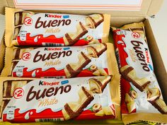 six kinder bueno milk bars in a box