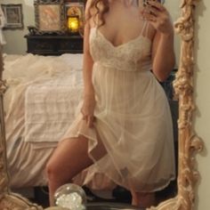 Beautiful Cream Vintage Peignoir Gotham Lingerie Set. Absolutely Breathtaking. Size Small-Medium 36 And Great Condition! Cream Sheer Nightgown For Sleep, Sheer Cream Nightgown For Sleep, Feminine Sheer Chemise, Delicate Sheer Sleepwear For Wedding Night, Sheer Cream Nightgown For Wedding Night, Sheer Cream Sleepwear For Wedding Night, Feminine Sheer Beige Sleepwear, Vintage Peignoir, Bullet Bra