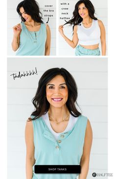 This is how to easily style with one undershirt! Halftees allow you to easily add style and coverage this spring without all the uncomfortable bulk! Click now to turn your wardrobe into modest fashion today! summer outfits, summer fashion, summer outfit, style inspiration, summer outfits 2021, outfits summer, summer fits, crop top outfits, tops Supportive Summer Tops For Everyday Wear, Supportive Summer Tops For Everyday, Supportive Tops For Everyday Summer Wear, Supportive Everyday Summer Tops, Casual Supportive Tops For Summer, Supportive Casual Summer Tops, Summer Outfit Style, Outfit Style Inspiration, 2021 Outfits