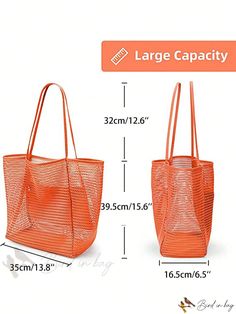 Bird in Bag - Womens Foldable Casual Tote Bag - Maximum 23 Shoulder Handbag for Beach and Picnic Casual Tote Bag, Orange Bag, Casual Tote, Diy Supplies, Shoulder Handbag, Shoulder Tote Bag, Bird In Bag, Shoulder Tote, Shoulder Handbags