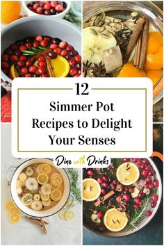 Collage of 4 simmer pot recipes. Spring Potpourri, Make Your Home Smell Amazing, Home Smell, Recipe Template, Cleanse Recipes