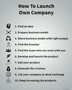 a business plan with the words how to launch your own company on it and an image of