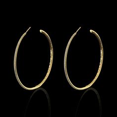 Our Signature Collection Hoop Earrings in solid 18K Yellow Gold. 2.5 inch Diameter. .70 Carat Round Brilliant Diamonds each. Pair total : 1.4 Carat. VS Clarity. F Color. Luxury Pave Set Hoop Earrings, Luxury Hoop Earrings With Pave Setting, Luxury Diamond Hoop Earrings For Formal Occasions, Luxury Oval Hoop Earrings Aaa Quality, Luxury Aaa Quality Oval Hoop Earrings, Luxury Round Hoop Earrings Hallmarked, Luxury Hallmarked Round Hoop Earrings, Luxury Hallmarked Hoop Earrings, Luxury Diamond Hoop Earrings