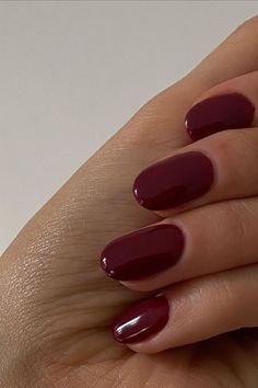 Maroon Nails, Nail Colors Winter, Swarovski Nails, Her Nails, Nail Arts, Manicure E Pedicure