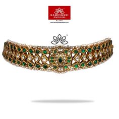 Traditional Gold Necklace, Gold Choker Set, Exquisite Diamond Necklace, Pearl Jewlery, Emerald Choker, Kameswari Jewellers, Choker Necklace Online, Classic Jewellery, Gold Necklace For Women