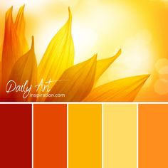 an orange and yellow color scheme with the sun in the background