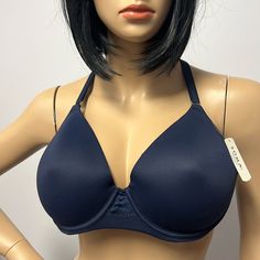 Nwt Soma Bra S 38d.This Is Sexy.It Is In A Navy Blue Throughout The Bra.The Straps Are Adjustable And The Band Has A Nice Stretch To It.The Back Has Blue Lace That Runs Down To The Band.This Is A Underwire Soft Padded Bra Blue Stretch Bra With Medium Bust Support, Blue Bra With Medium Bust Support And Stretch, Blue Bra With Medium Bust Support, Elegant Stretch Blue Bra, Elegant Blue Stretch Bra, Fitted Blue Bra With Medium Bust Support, Soma Bras, Soma Intimates, Padded Bra