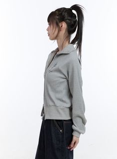 Product Detail Style : Street, Acubi Occasion : Back to school Type : Sweat Detail : Zip up Print : Graphic Material : Cotton Sleeve : Long sleeve Cotton100 Color : - Made in Korea Model Size Model is wearing size S/M and the color Gray. Height : 5'5" | 166cm / Top : XS / Bottom : S (25 inch) .prddescription table, .prddescription td, .prddescription th { border : 1px solid black; border-collapse : collapse; padding: 10px; } Size(Inch) Size Shoulder Bust Sleeve Length Sleeve Width Sleeve Hem Hem Casual Fitted Track Jacket For College, Cotton Cardigan For Streetwear, Relaxed Fit Cotton Track Jacket With Long Sleeves, Relaxed Fit Long Sleeve Cotton Track Jacket, Fitted Casual Solid Color Sweatshirt, Casual Fitted Solid Sweatshirt, Everyday Long Sleeve Track Jacket For Fall, Casual Everyday Track Jacket For Fall, Everyday Long Sleeve Fall Track Jacket