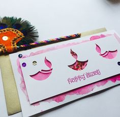 Diwali Collection -  Diya/Diwo cut diwali handcrafted card, brought to life with watercolour and sparkles in this shaker card.  Item can be personalised.  PM for order. Last UK post date 3rd November Coffee Table With Seating, Diwali Theme, Diwali Ideas, Diwali 2022, Diwali Greeting