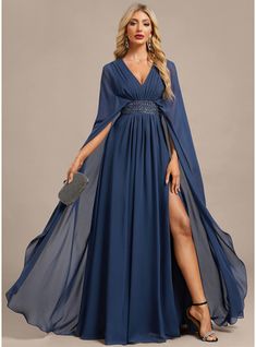 JJ's House Pleated Sequins Beading Chiffon V-Neck Fall Spring Summer Winter A-line General Plus Belt/Sash Leg Slit Back Zip Scoop Elegant Simple Black Tie Navy Blue Height:5.8ft（176cm） Bust:32in（82cm）Waist:24in（61cm）Hips:35in（89cm） No Floor-Length Blue Cap Sleeve Ca. #JJ's House #Pleated #Sequins #Beading #Chiffon #VNeck #Fall #Spring #Summer #Winter #Aline #General #Plus #BeltSash #LegSlit #BackZip #Scoop #Elegant #Simple #BlackTie #NavyBlue #No #FloorLength #Blue #CapSleeve #Ca Chiffon Evening Dresses, Lace Evening Dresses, Sequin Beading, Tulle Lace, Summer Winter, Dress With Bow, Black Tie, Cap Sleeve, Evening Dress