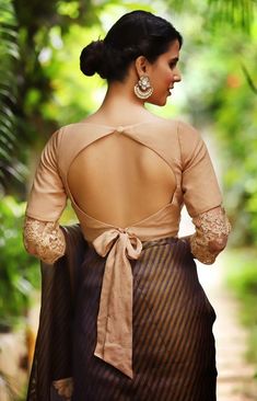 Backless Blouse Designs, New Blouse Designs, Blouse Designs Indian, Simple Blouse Designs, Backless Blouse