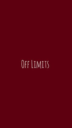 the words off limits written in white on a red background