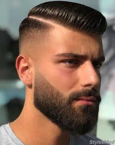 Beard Styles Haircuts, Bart Styles, Fohawk Haircut, New Beard Style, Popular Mens Hairstyles, Men Haircut Styles