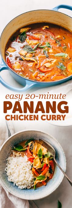 the panang chicken curry is ready to be eaten