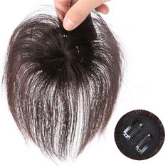 Increase Hair Volume, Hair Toupee, Human Hair Clip Ins, Mega Hair, Hair Topper, Mini Top, 100 Remy Human Hair, Real Hair, Hair Toppers