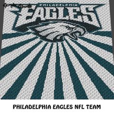 the philadelphia eagles team is depicted in this cross stitch pattern