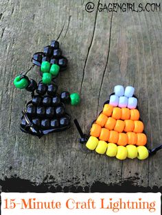 an easy and fun halloween craft for kids to make with candy corn on the cob