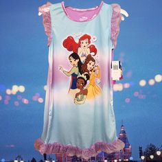 New With Tags! Disney Princess Collection Crew Neck, Glitter Sleeve Nightgown, Little Girl's Sizes 8 And 10. Disney Princess, Pullover Head, Crew Neck, Ruffled Sleeve, 100% Polyester, Flame Resistant, Machine Washable. Fabric And Fit Are Important Safety Considerations For Children’s Sleepwear. Sleepwear Should Be Flame Resistant Or Snug-Fitting To Meet U.S. Consumer Product Safety Commission Sleepwear Requirements. New With Tags! Thank You For Shopping My Closet And Don't Forget To Bundle For M Blue Character Print Sleepwear, Disney Sleepwear With Character Print For Loungewear, Disney Character Print Sleepwear For Bedtime, Disney Character Print Sleepwear For Loungewear, Blue Disney Sleepwear, Disney Sleepwear With Cartoon Print For Sleepover, Pink Disney Sleepwear For Bedtime, Disney Style Pink Sleepwear For Bedtime, Disney Cartoon Print Sleepwear For Sleepover