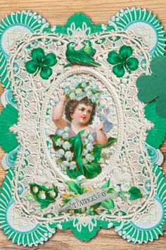 This St. Patrick's Day card is truly one-of-a-kind. I think it's so pretty! https://oldartrepository.etsy.com/listing/1673041589 #scrapbooker #scrapbooking #scrap #create #creativity #scrapbookideas #paperaddict #journaling #journalinspiration #junkjournalinspiration #paperart #journalingcommunity #creativeart #papercrafts #creativejournaling #junkjournalideas #junkjournaljoy #junkjournalcommunity #journalcommunity #journalingcommunity #journallife #paperlover #paperlove #stpatricksday #stpatricksdaydecor #stpatricks #irishart Old Image