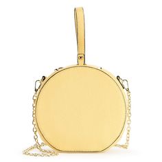 This stylish AmeriLeather Marcie round leather shoulder bag is sure to become your next favorite daily accessory. This stylish AmeriLeather Marcie round leather shoulder bag is sure to become your next favorite daily accessory. Dimensions: 7.5 in. L x 7 in. H x 3 in. W Zipper closure 3-in. wrist strap Removable crossbody chain and leather shoulder strap Shoulder strap length: 22-in. 1 interior zipper pocket and 2 slip pockets 1 exterior slip pocket Gold-tone hardware adds a signature look Water Elegant Shoulder Bag With Detachable Strap And Round Case, Leather Shoulder Bag With Detachable Handle In Round Shape, Leather Shoulder Bag With Detachable Strap And Round Case, Leather Shoulder Bag With Detachable Handle And Round Case, Round Shoulder Bag For Travel, Chic Round Case Shoulder Bag For Evening, Shoulder Bag With Detachable Handle For Daily Use, Chic Round Case Leather Shoulder Bag, Chic Leather Round Case Shoulder Bag