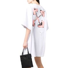 This Off-White T-shirt dress is made of 100% cotton. Snap closure on back waist. Made in Portugal. 100% Authenticity Guaranteed. Brand new with tags.